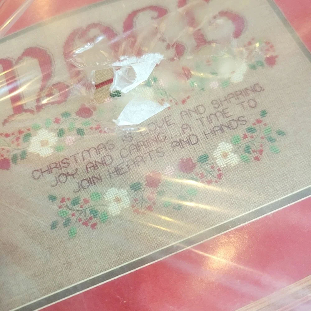 Janlynn Christmas Cross Stitch Kit NOEL Vtg 1990 New Sealed 92-08